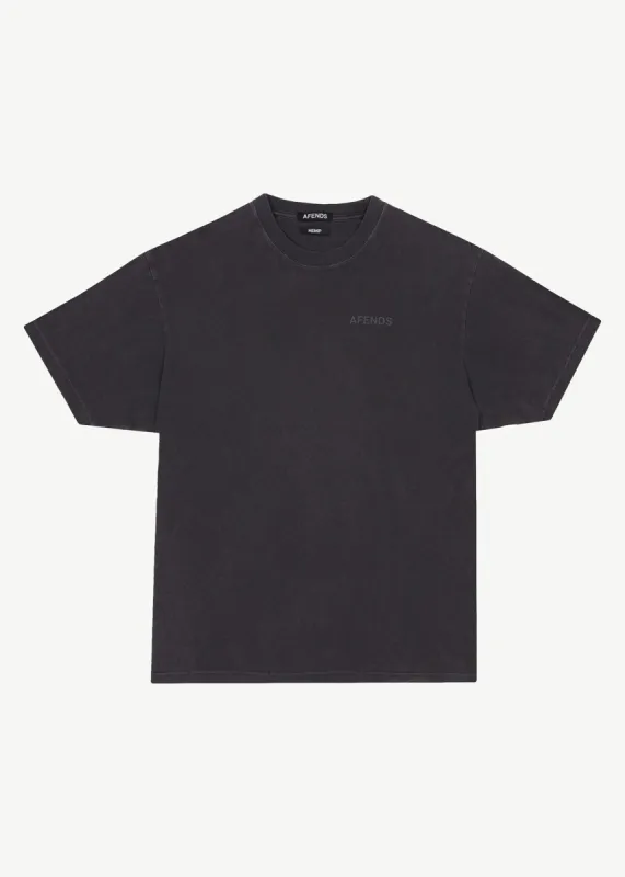 AFENDS Mens Staple - Boxy Fit Tee - Stone Black sold by Afends