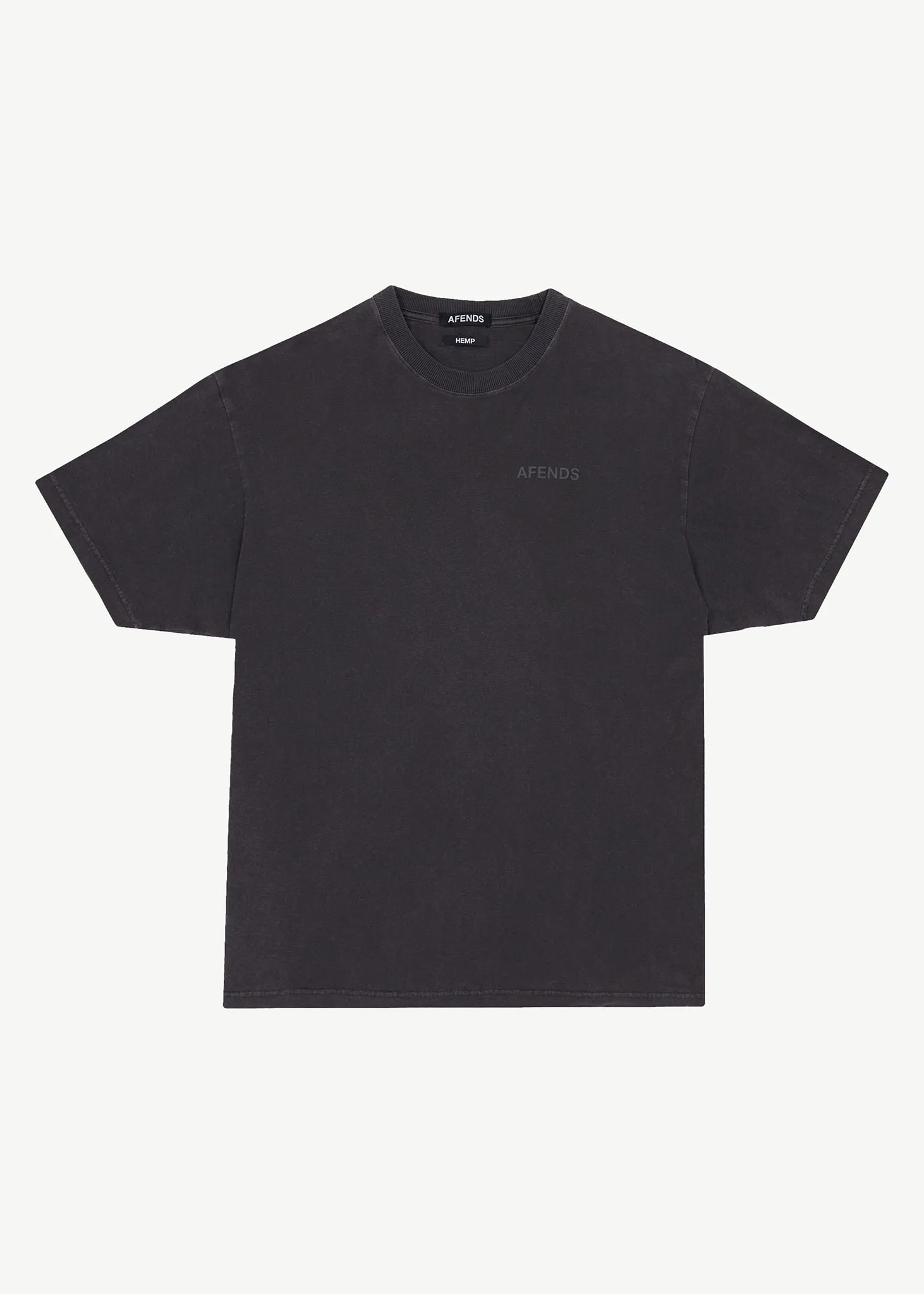 AFENDS Mens Staple - Boxy Fit Tee - Stone Black sold by Afends