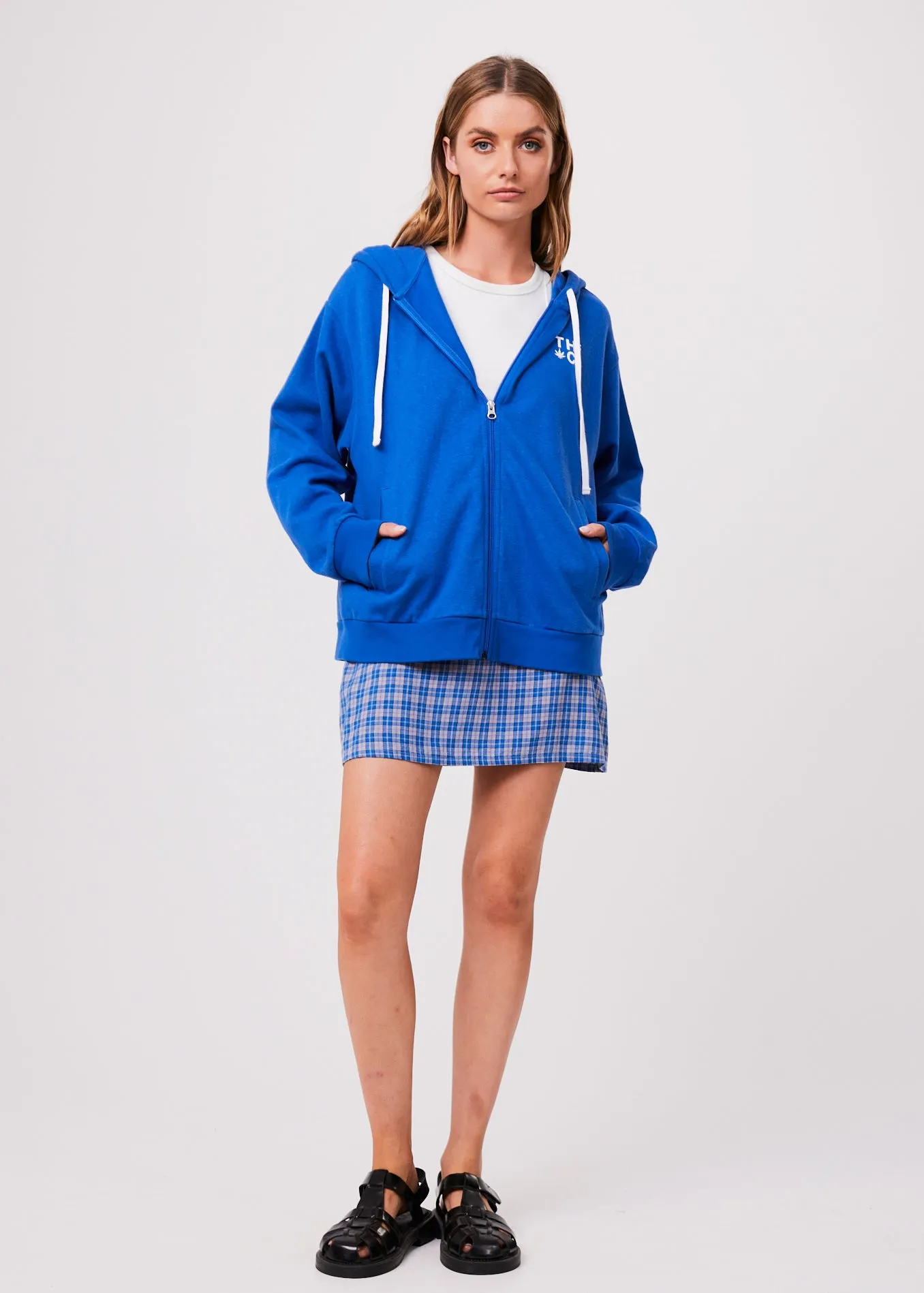AFENDS Unisex Rolled Up - Unisex Zip Up Hoodie - Electric Blue sold by Afends product image thumbnail 5