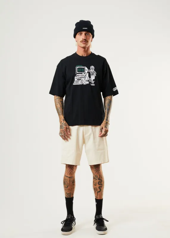 AFENDS Mens Chess Club - Relaxed Shorts - Natural sold by Afends