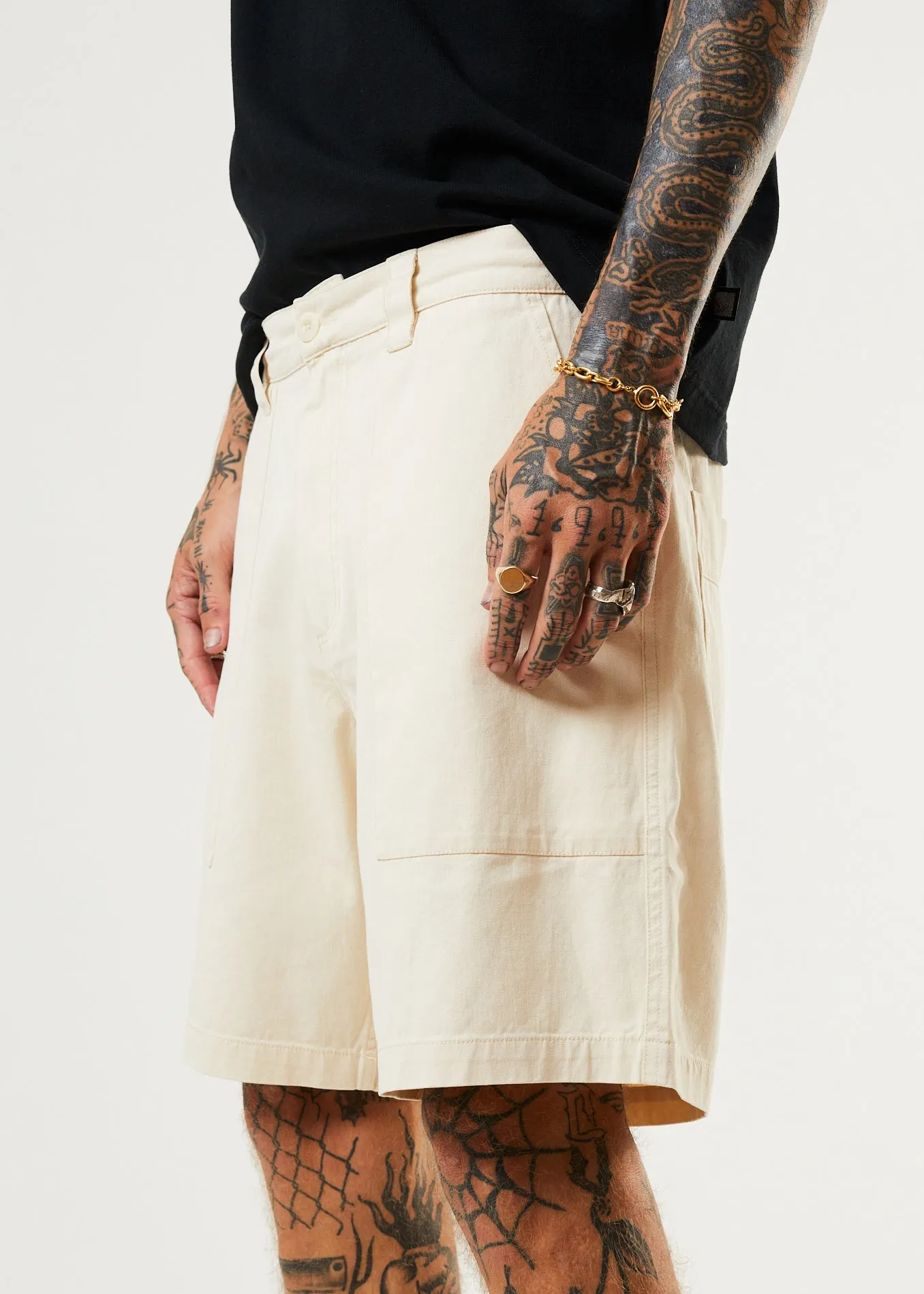 AFENDS Mens Chess Club - Relaxed Shorts - Natural sold by Afends product image thumbnail 5