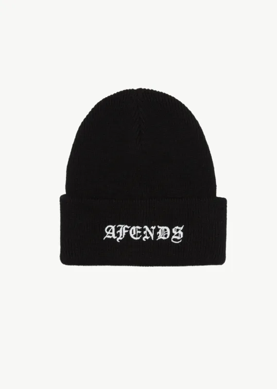 AFENDS Mens Gothic - Beanie - Black sold by Afends