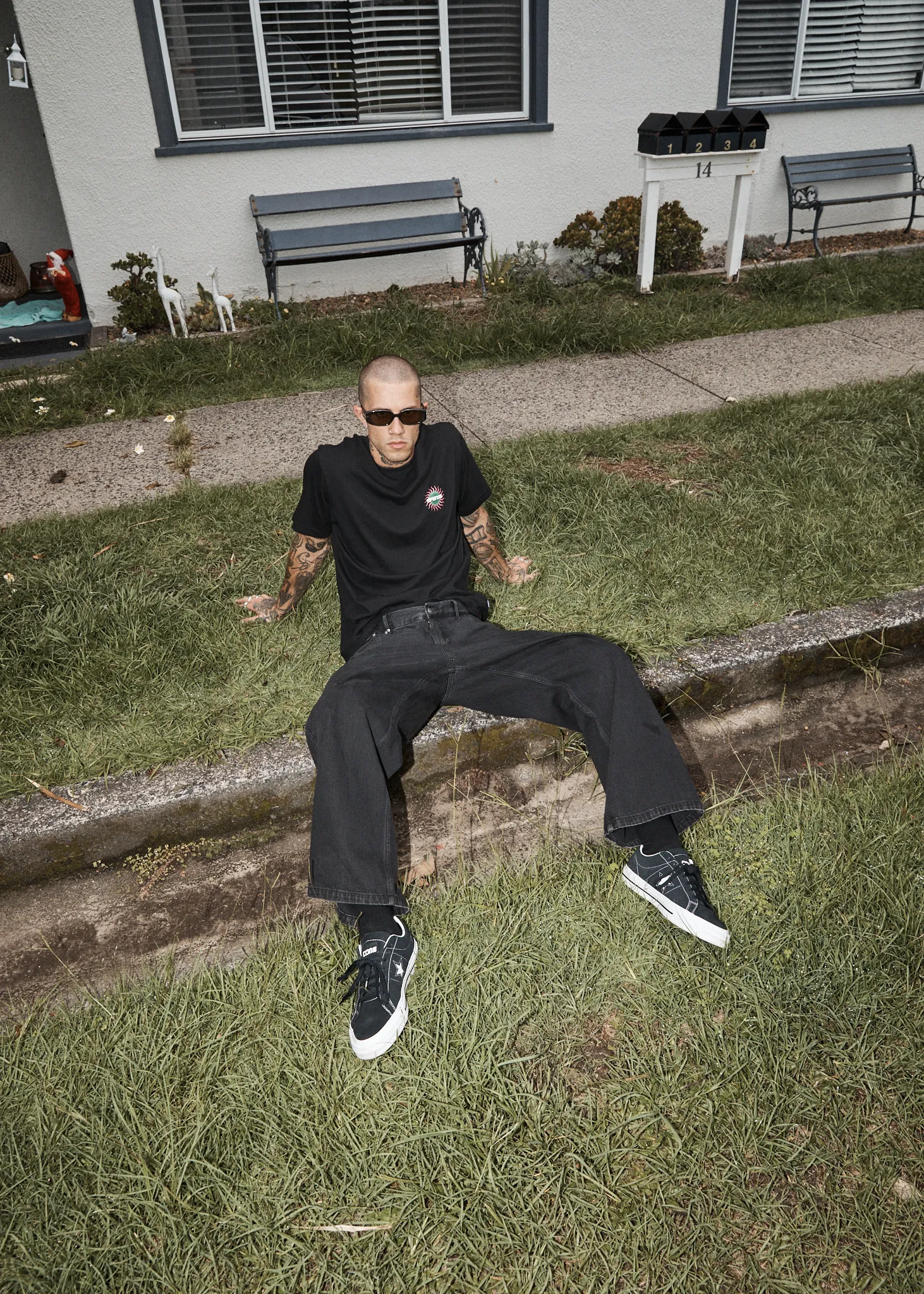 AFENDS Mens Solar Flare - Retro Fit Tee - Black sold by Afends product image thumbnail 3