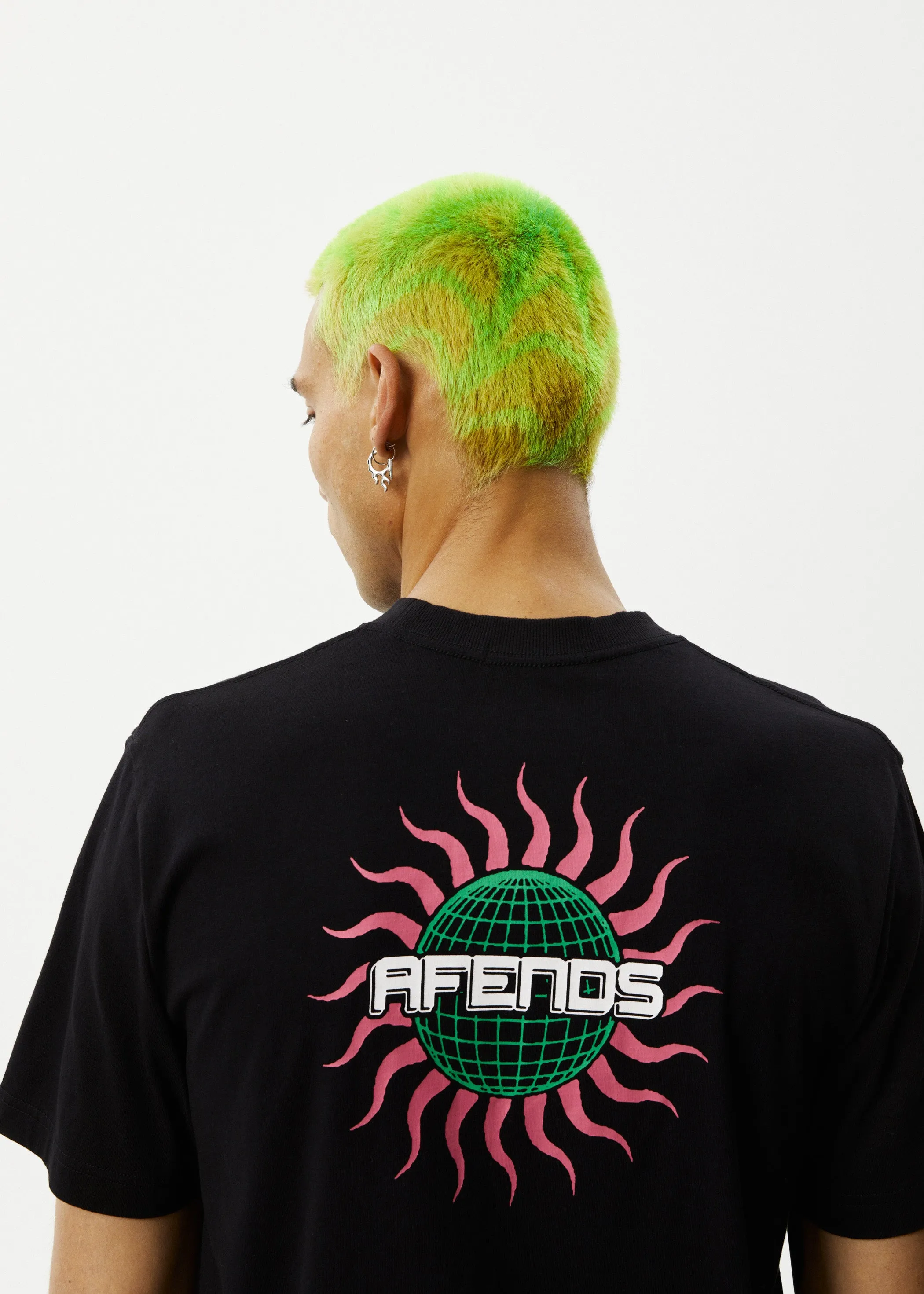 AFENDS Mens Solar Flare - Retro Fit Tee - Black sold by Afends product image thumbnail 4