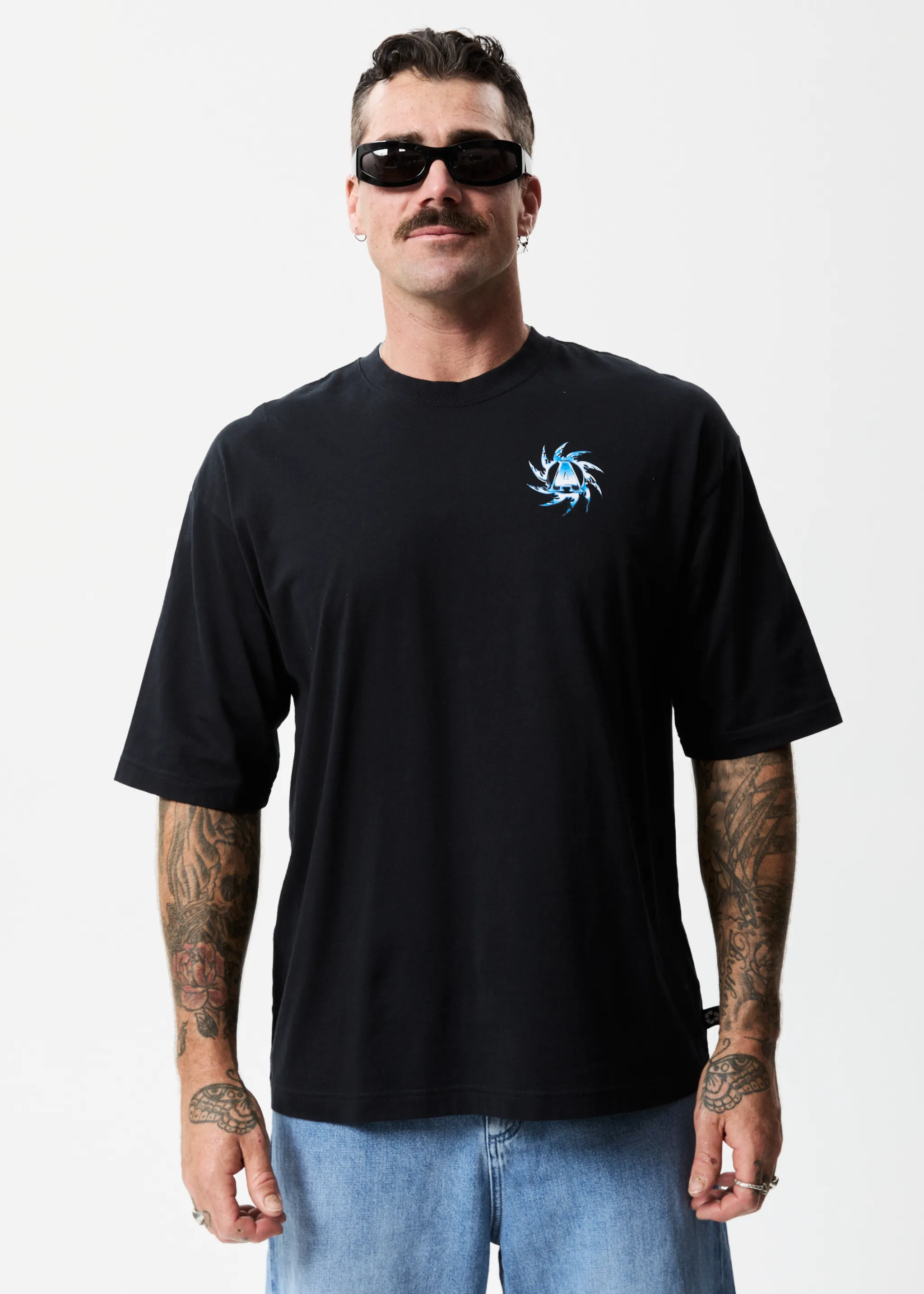AFENDS Mens Metal - Oversized T-Shirt - Black sold by Afends
