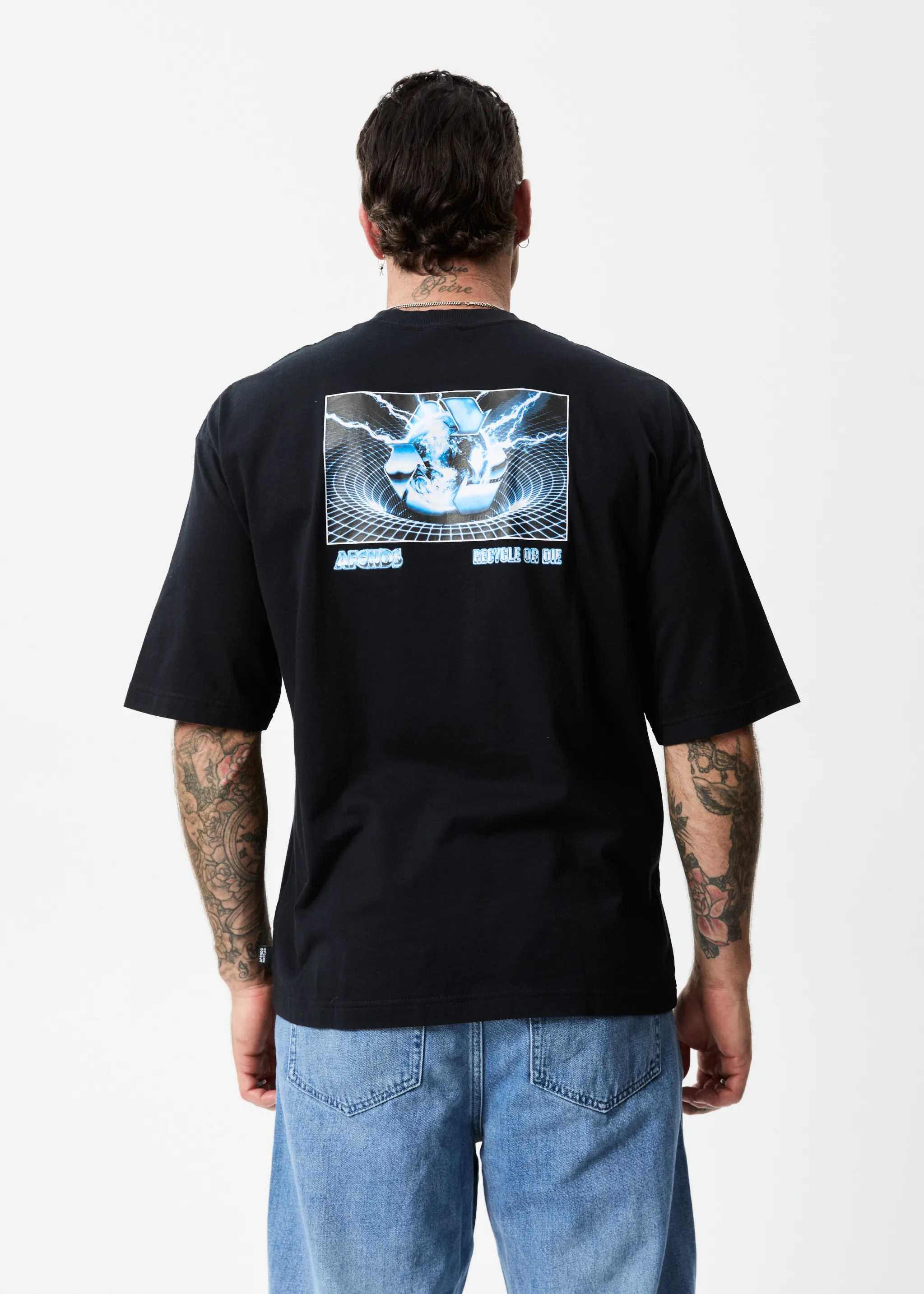 AFENDS Mens Metal - Oversized T-Shirt - Black sold by Afends product image thumbnail 5