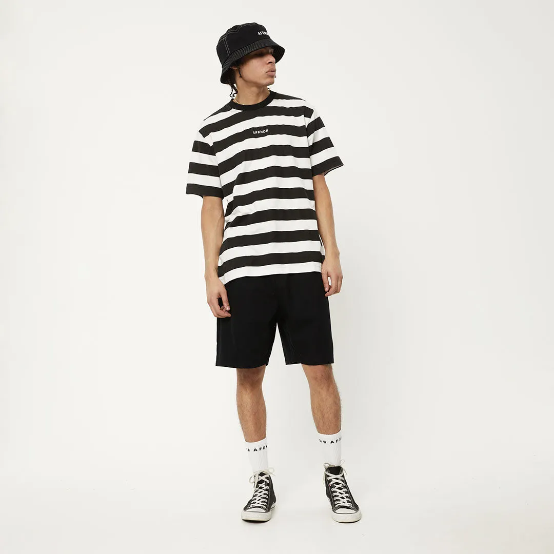 AFENDS Mens Needle - Retro Logo T-Shirt - Black Stripe sold by Afends product image thumbnail 5