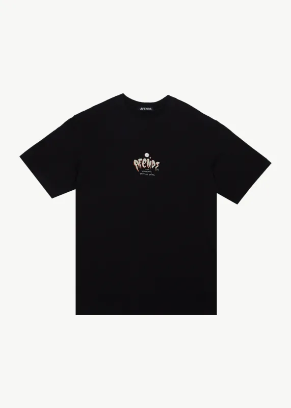 AFENDS Mens Enjoyment - Retro Fit Tee - Black sold by Afends