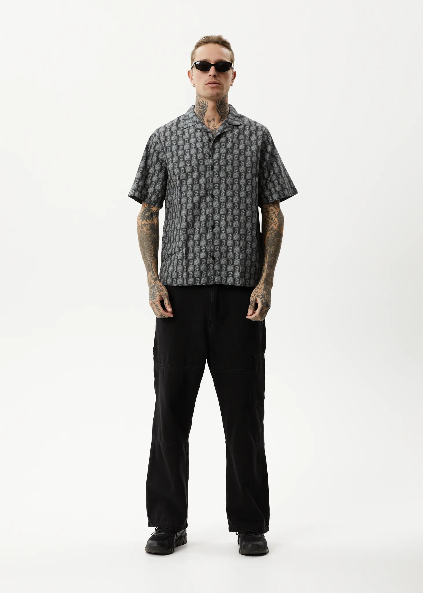 AFENDS Mens Worldstar - Cuban Short Sleeve Shirt - Black sold by Afends product image thumbnail 2