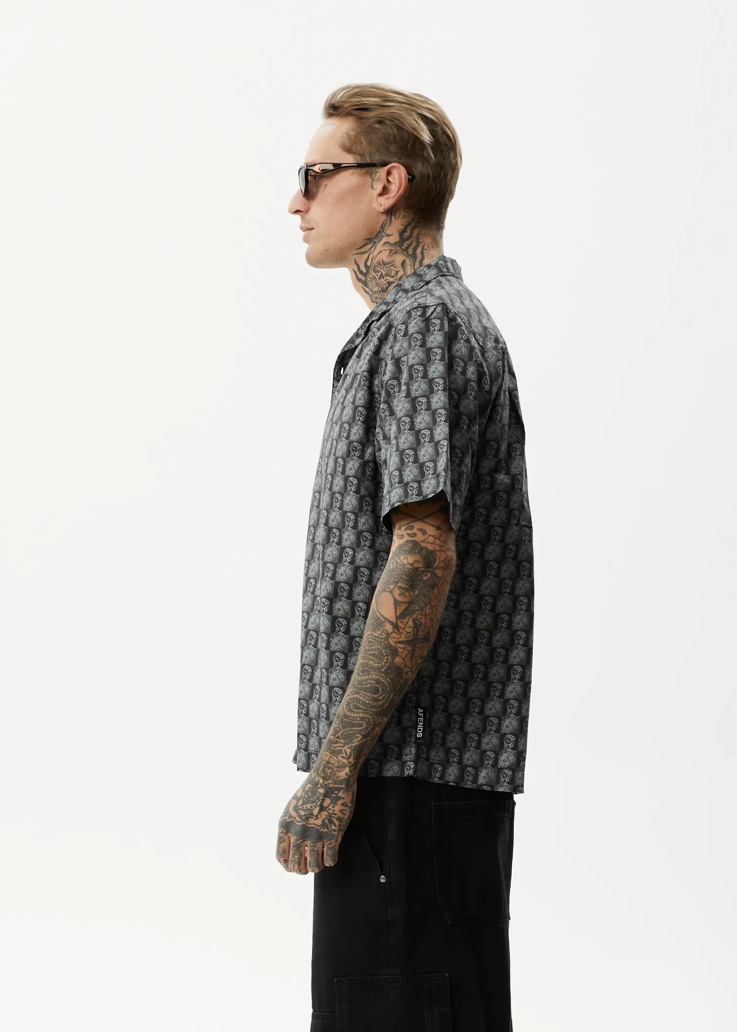 AFENDS Mens Worldstar - Cuban Short Sleeve Shirt - Black sold by Afends product image thumbnail 5
