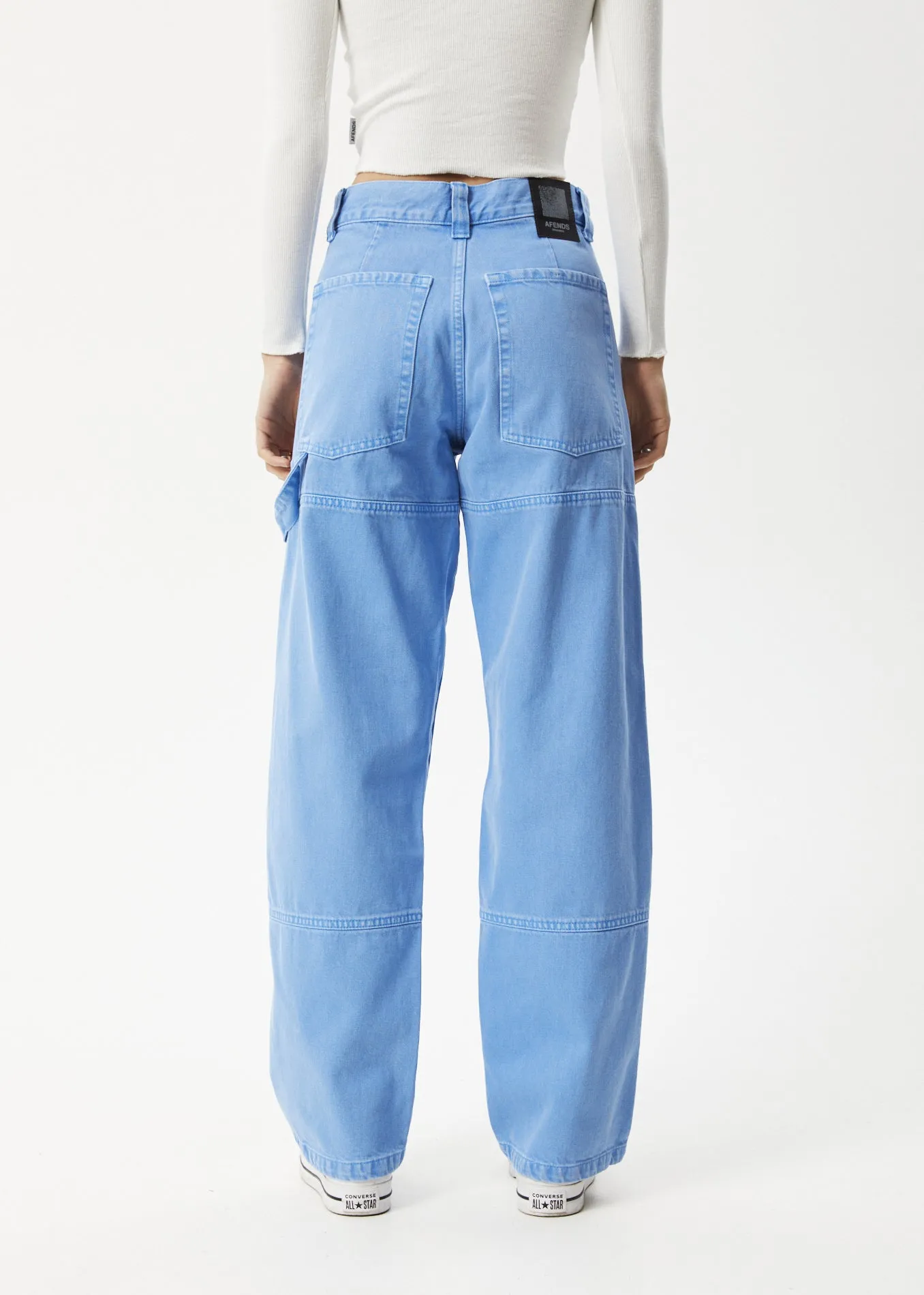 AFENDS Womens Polar Moss - Denim Workwear Jean - Faded Arctic sold by Afends product image thumbnail 5