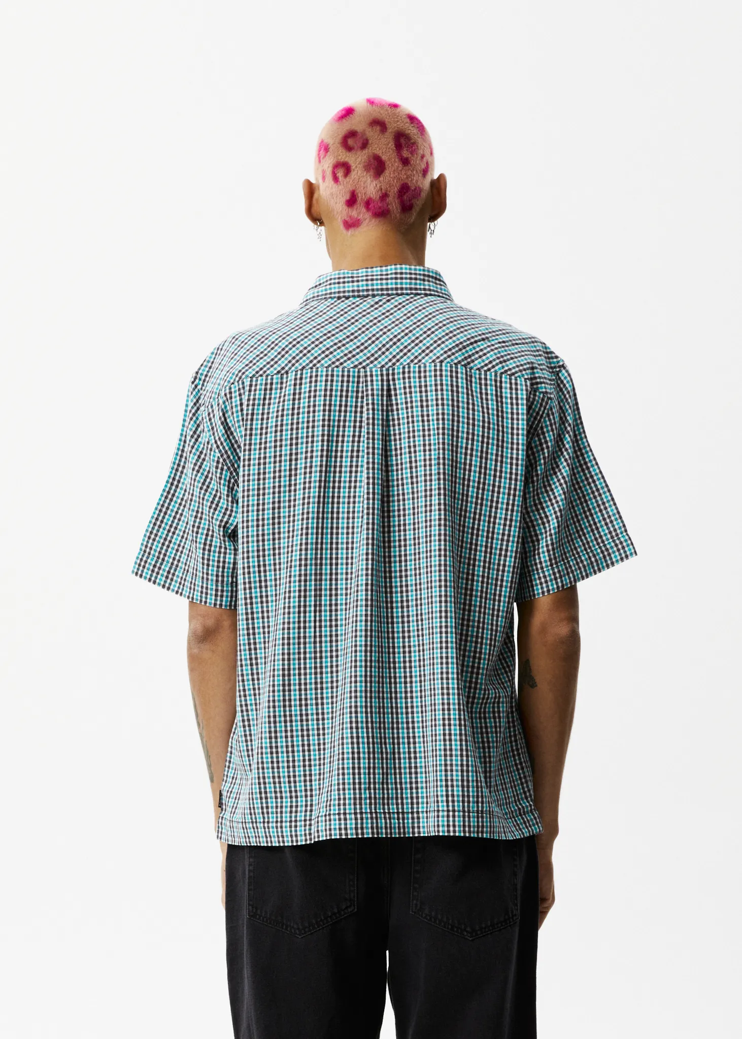 AFENDS Mens Checkers - Check Short Sleeve Shirt - Black sold by Afends product image thumbnail 2