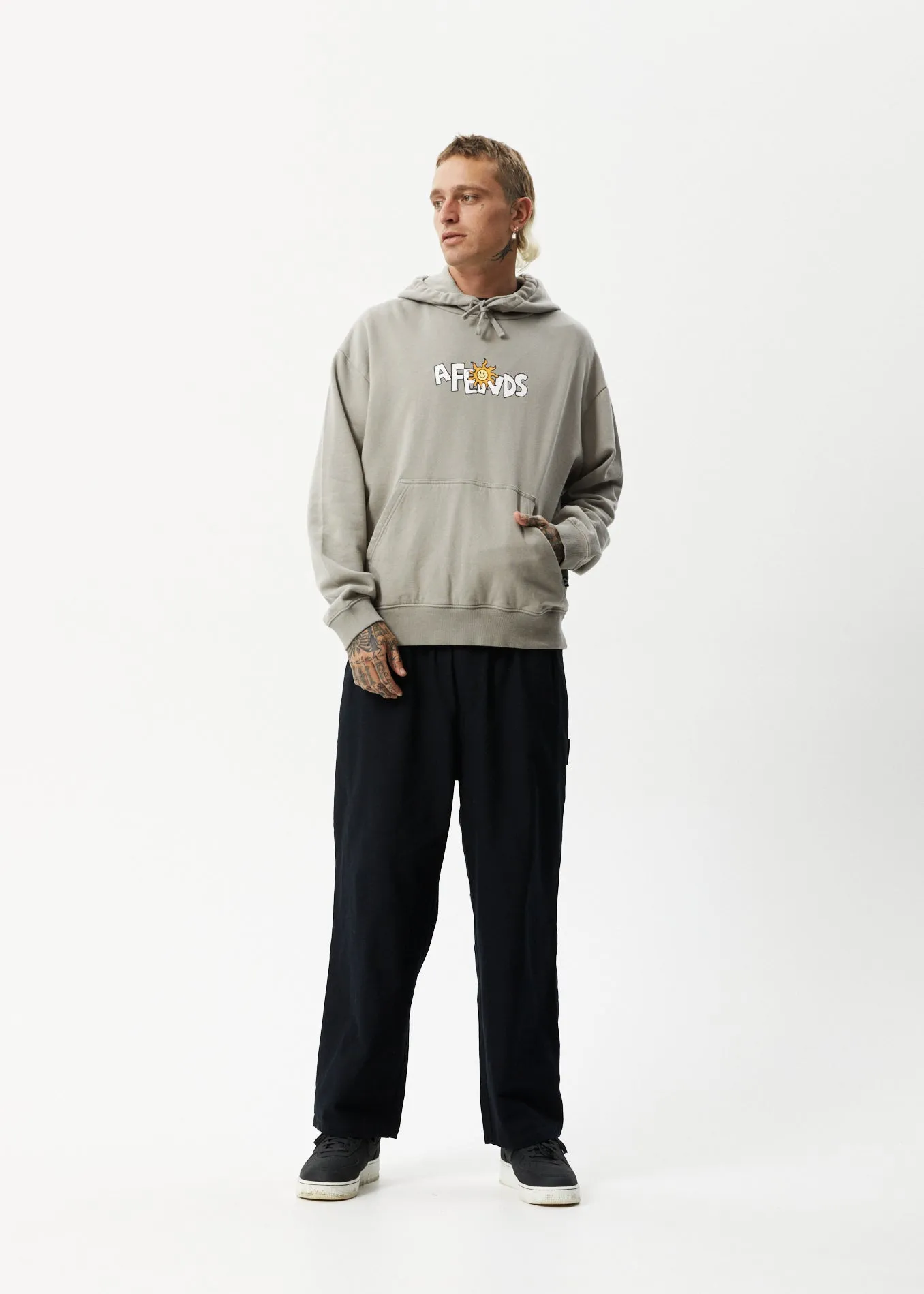 AFENDS Mens Sunshine - Graphic Hoodie - Olive sold by Afends product image thumbnail 3