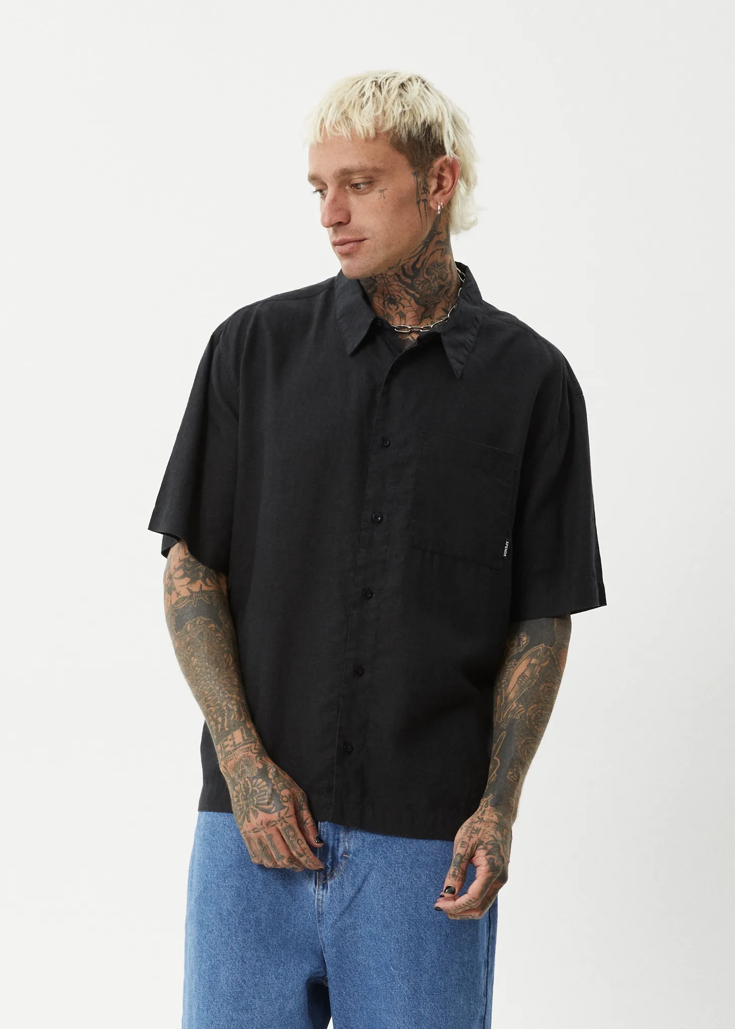 AFENDS Mens Everyday - Short Sleeve Shirt - Black sold by Afends product image thumbnail 2