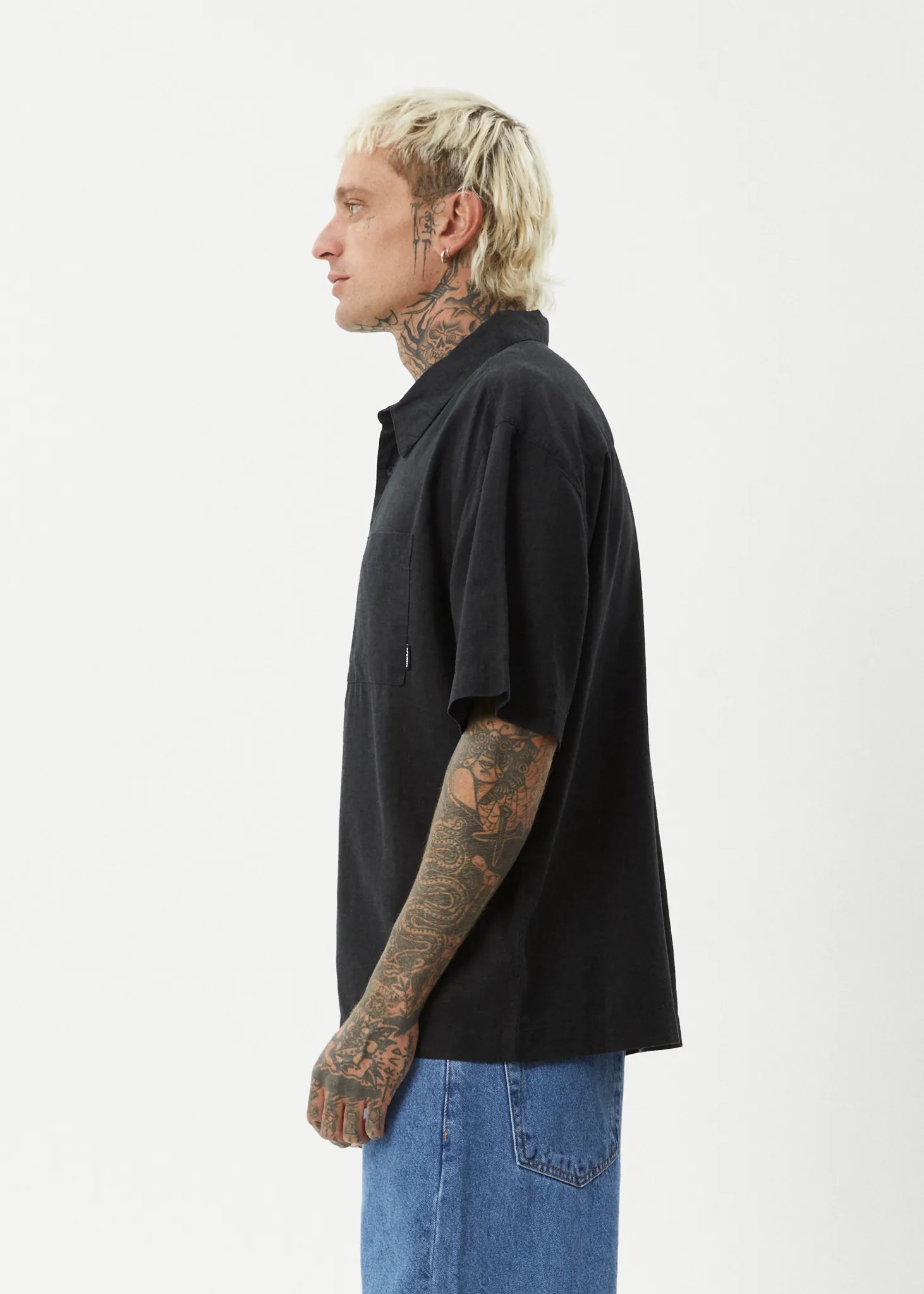 AFENDS Mens Everyday - Short Sleeve Shirt - Black sold by Afends product image thumbnail 4
