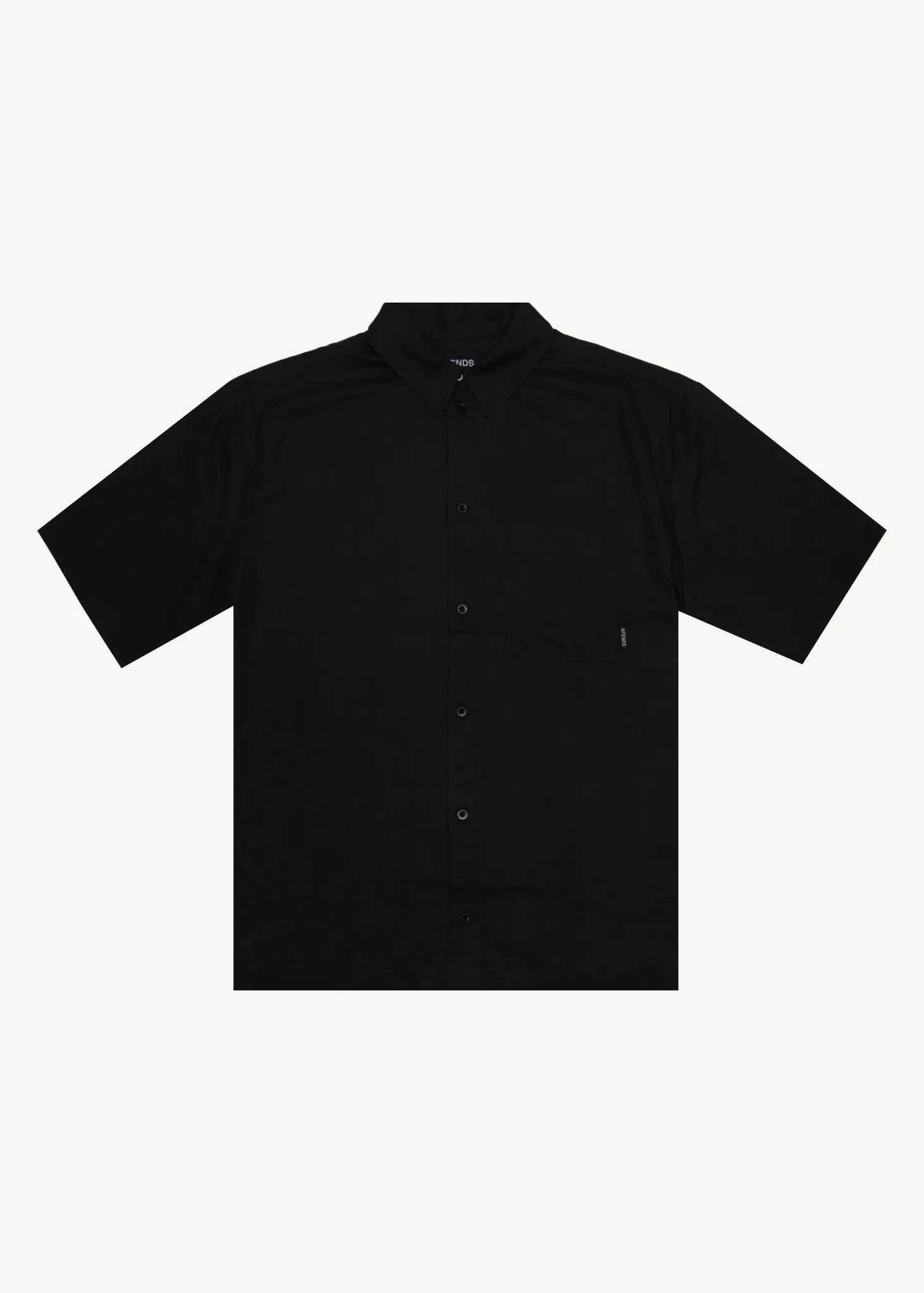 AFENDS Mens Everyday - Short Sleeve Shirt - Black sold by Afends