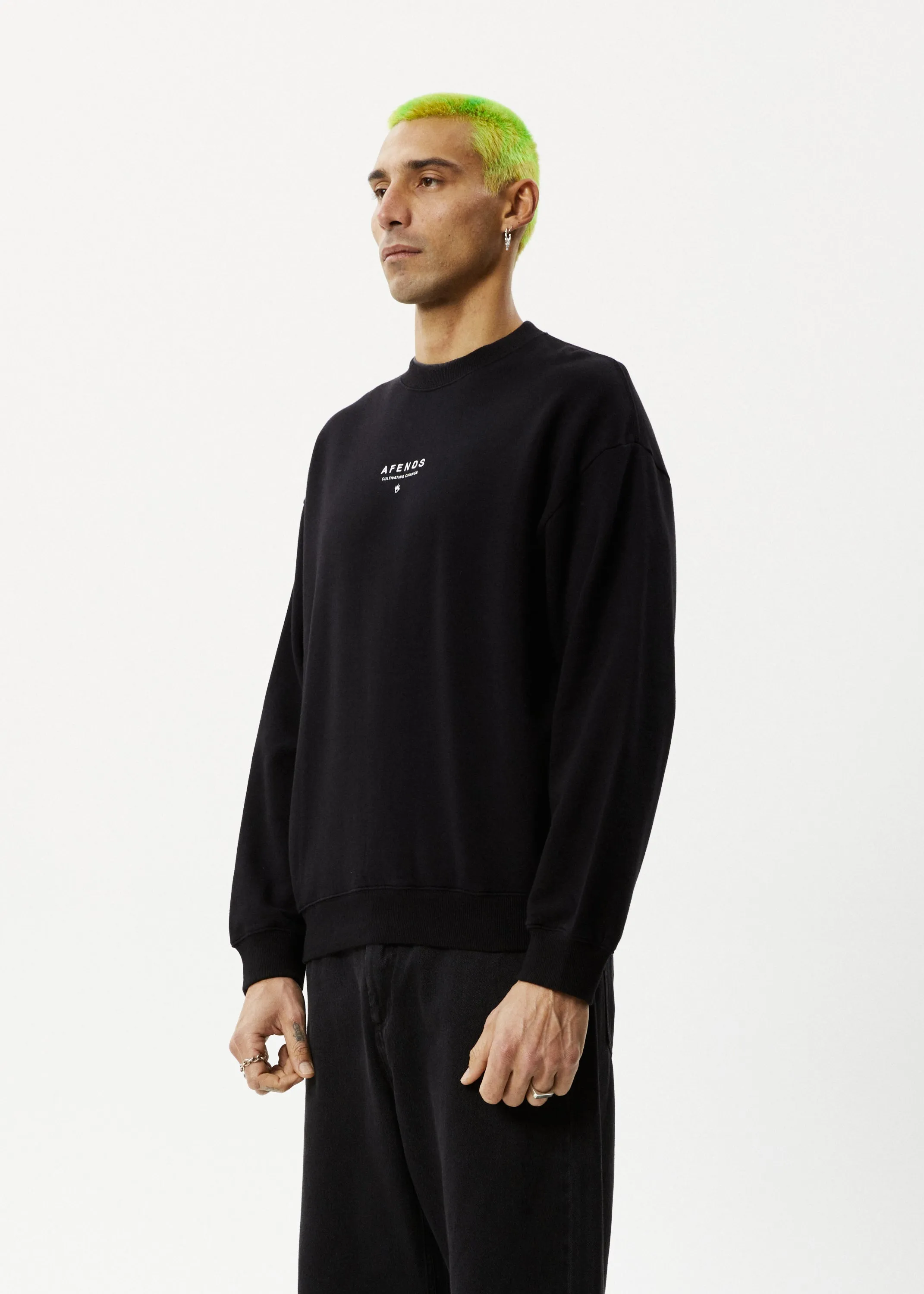 AFENDS Mens Space - Crew Neck - Black sold by Afends product image thumbnail 3