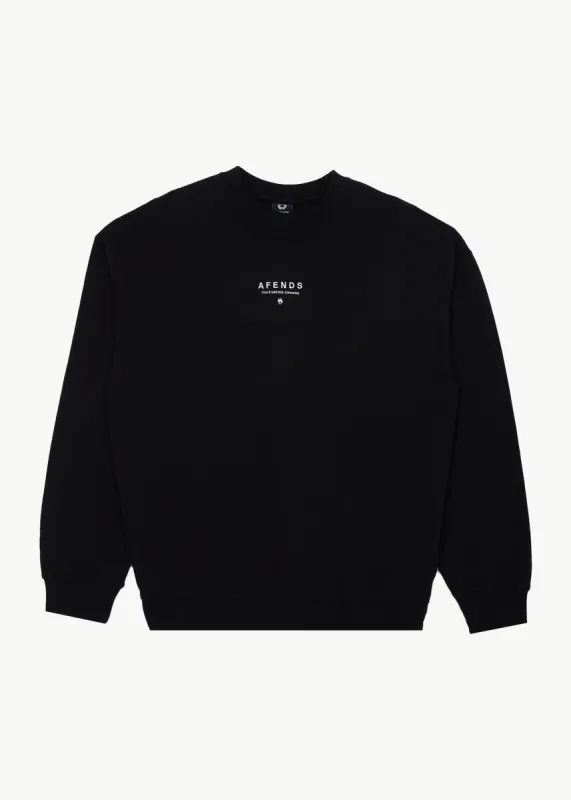 AFENDS Mens Space - Crew Neck - Black sold by Afends