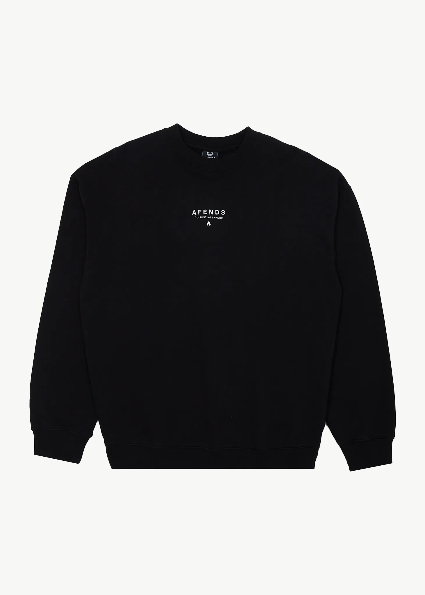 AFENDS Mens Space - Crew Neck - Black sold by Afends