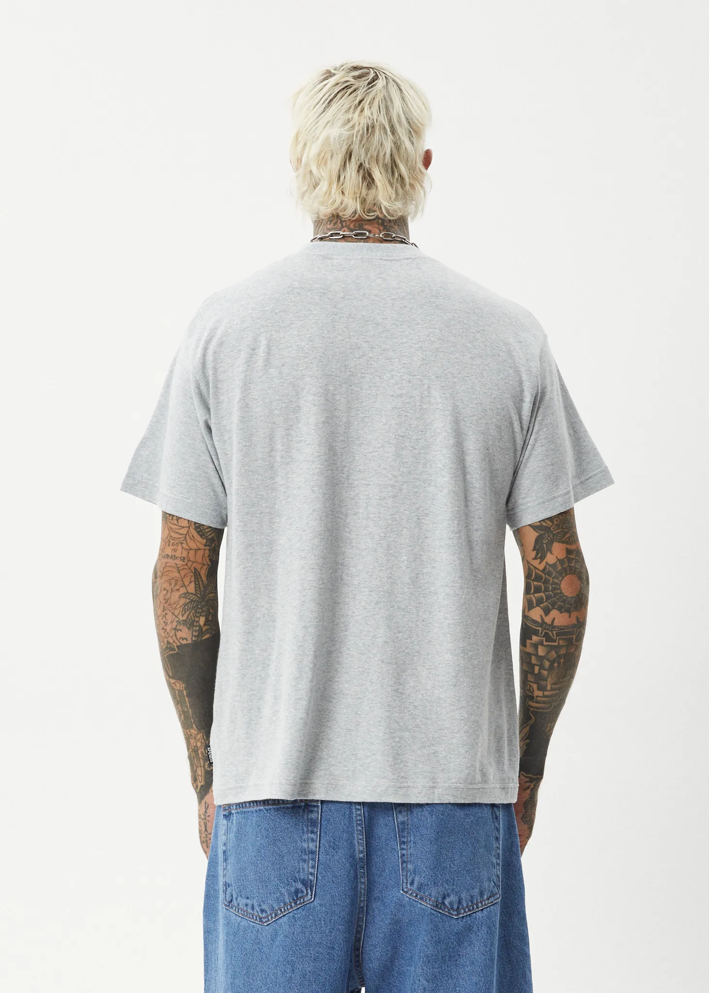 AFENDS Mens Foundation - Boxy Tee - Shadow Grey Marle sold by Afends product image thumbnail 5