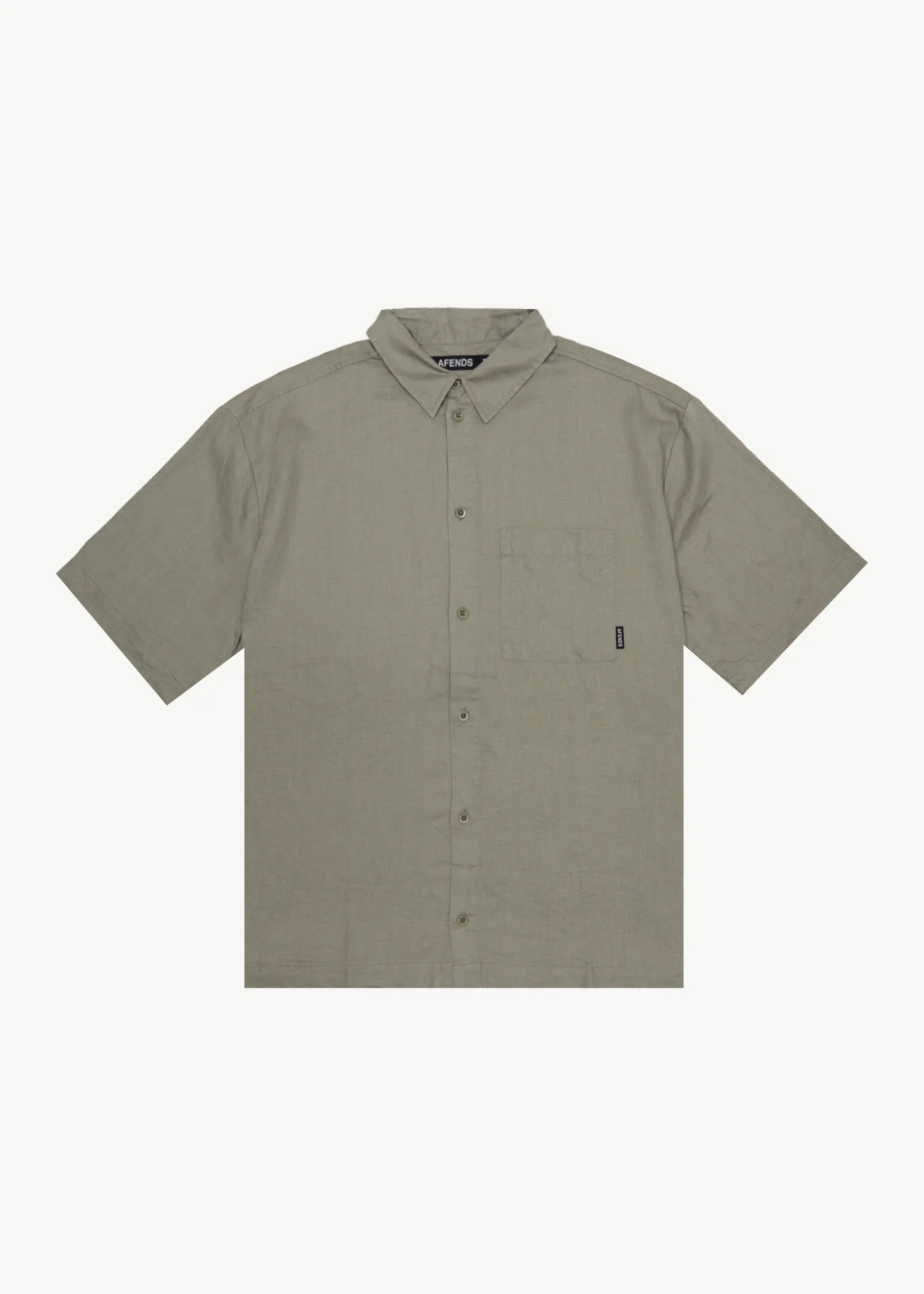 AFENDS Mens Everyday - Short Sleeve Shirt - Olive sold by Afends