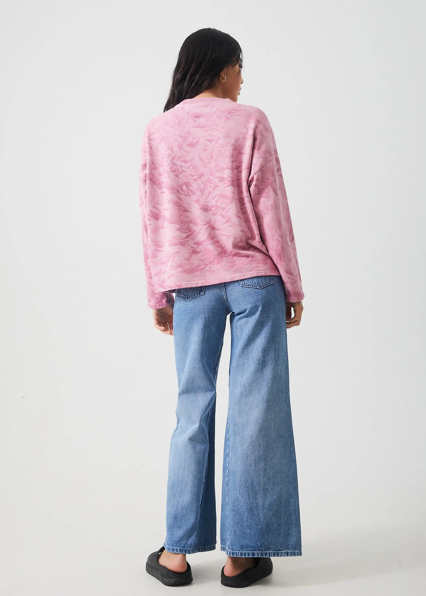 AFENDS Womens Evolve - Hemp Oversized Crew Neck - Smokey Lilac sold by Afends product image thumbnail 4