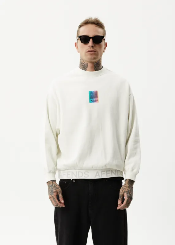 AFENDS Unisex Studio - Unisex Crew Neck Jumper - Off White sold by Afends