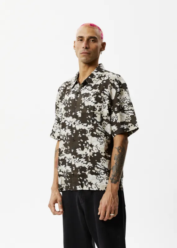 AFENDS Mens Jungle - Short Sleeve Shirt - Earth Camo made by Afends