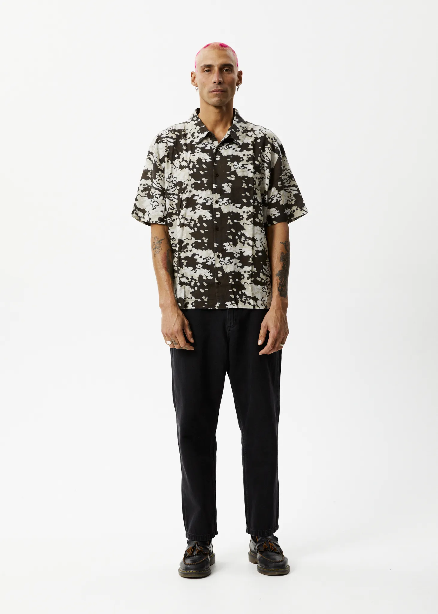 AFENDS Mens Jungle - Short Sleeve Shirt - Earth Camo sold by Afends product image thumbnail 5