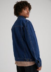Afends Unisex Overtime - Unisex Hemp Denim Jacket - Indigo Rinse sold by Afends