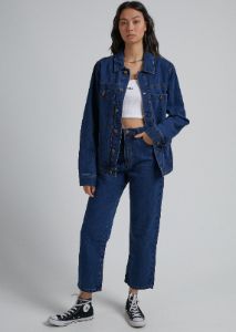 Afends Unisex Overtime - Unisex Hemp Denim Jacket - Indigo Rinse sold by Afends