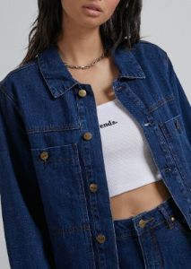 Afends Unisex Overtime - Unisex Hemp Denim Jacket - Indigo Rinse sold by Afends