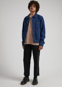 Afends Unisex Overtime - Unisex Hemp Denim Jacket - Indigo Rinse sold by Afends