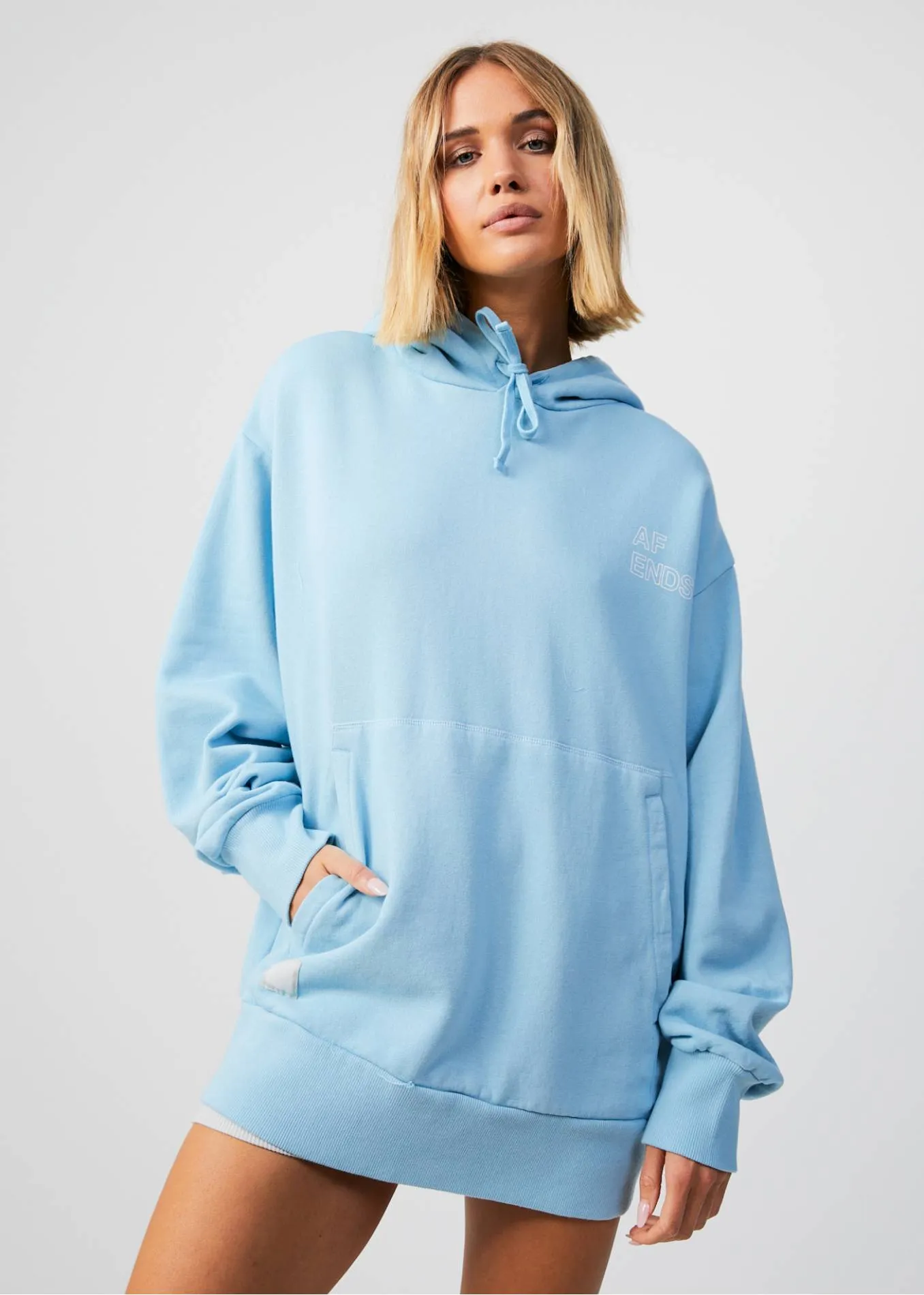 AFENDS Unisex Conditional - Unisex Oversized Hoodie - Sky Blue sold by Afends product image thumbnail 2