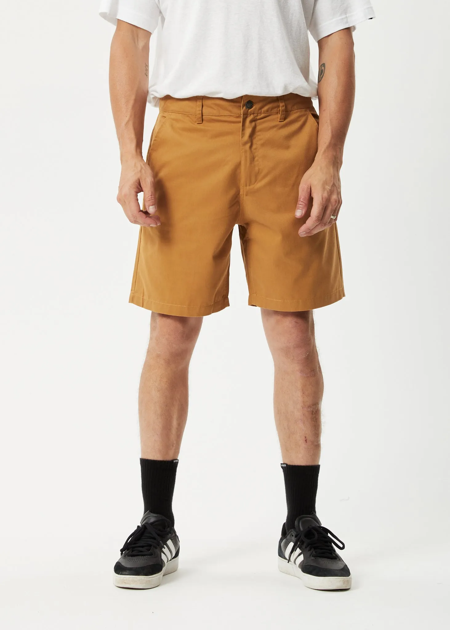 AFENDS Mens Ninety Twos - Chino Shorts - Chestnut sold by Afends product image thumbnail 2