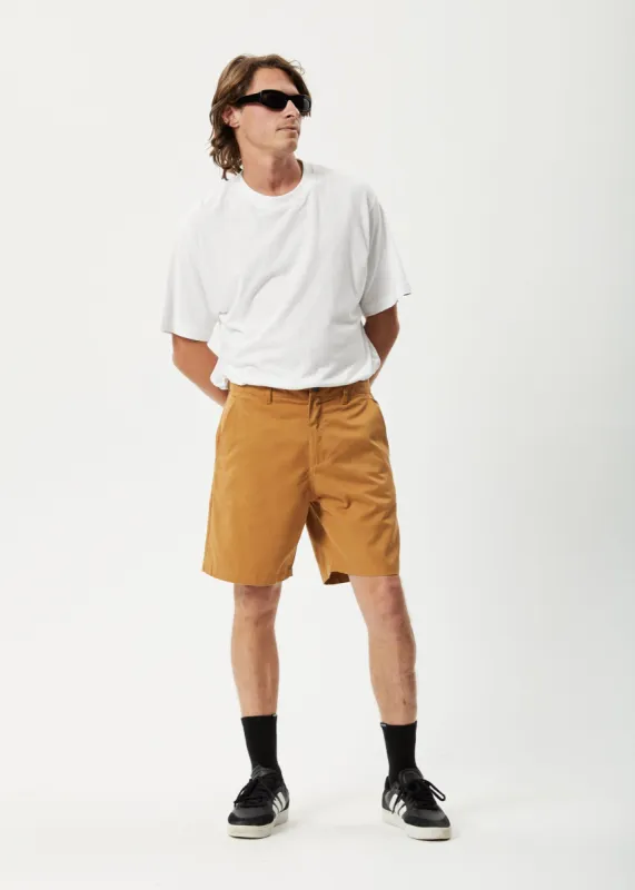 AFENDS Mens Ninety Twos - Chino Shorts - Chestnut sold by Afends