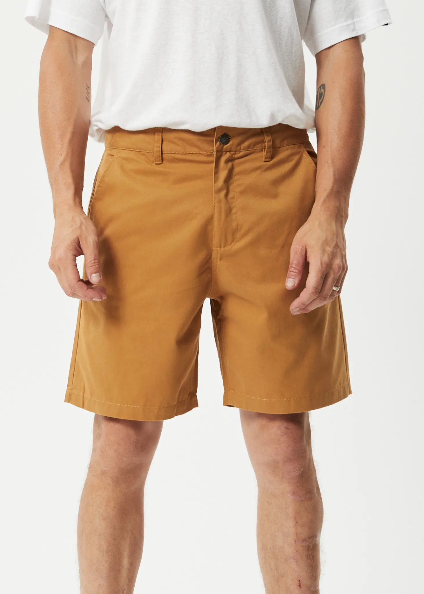 AFENDS Mens Ninety Twos - Chino Shorts - Chestnut sold by Afends product image thumbnail 3