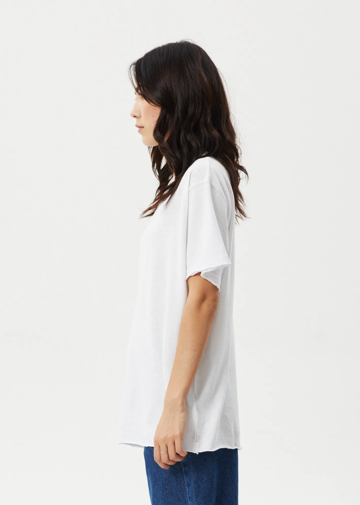AFENDS Womens Slay - Hemp Oversized Tee - White sold by Afends product image thumbnail 5