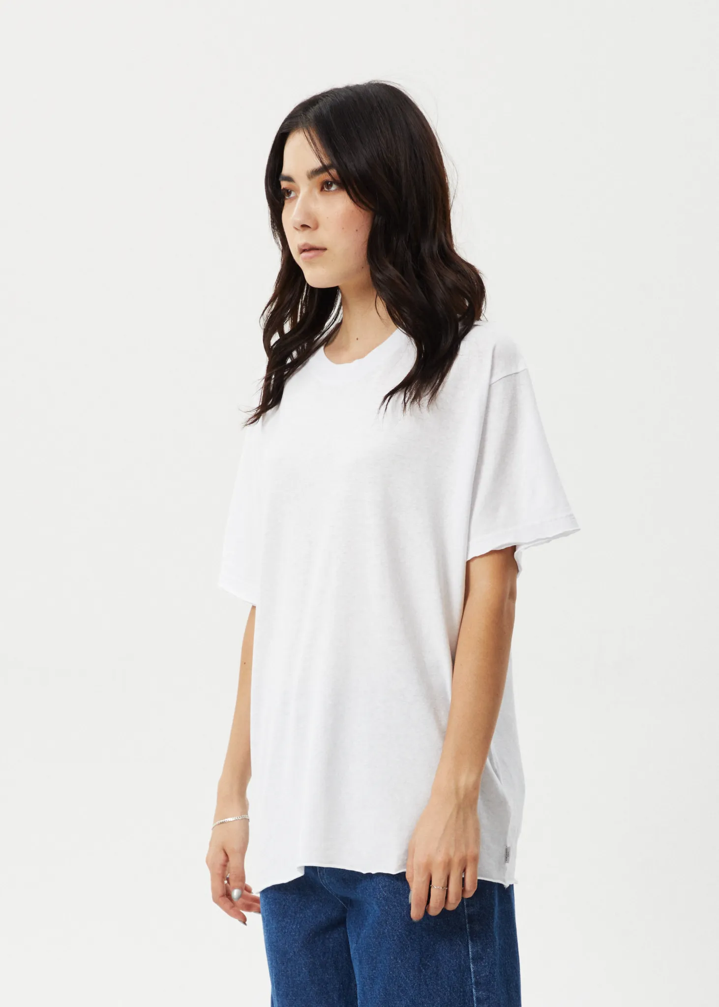 AFENDS Womens Slay - Hemp Oversized Tee - White sold by Afends product image thumbnail 4