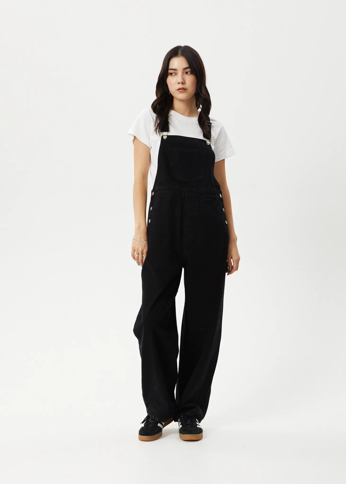 AFENDS Womens Louis - Denim Oversized Overall - Washed Black sold by Afends