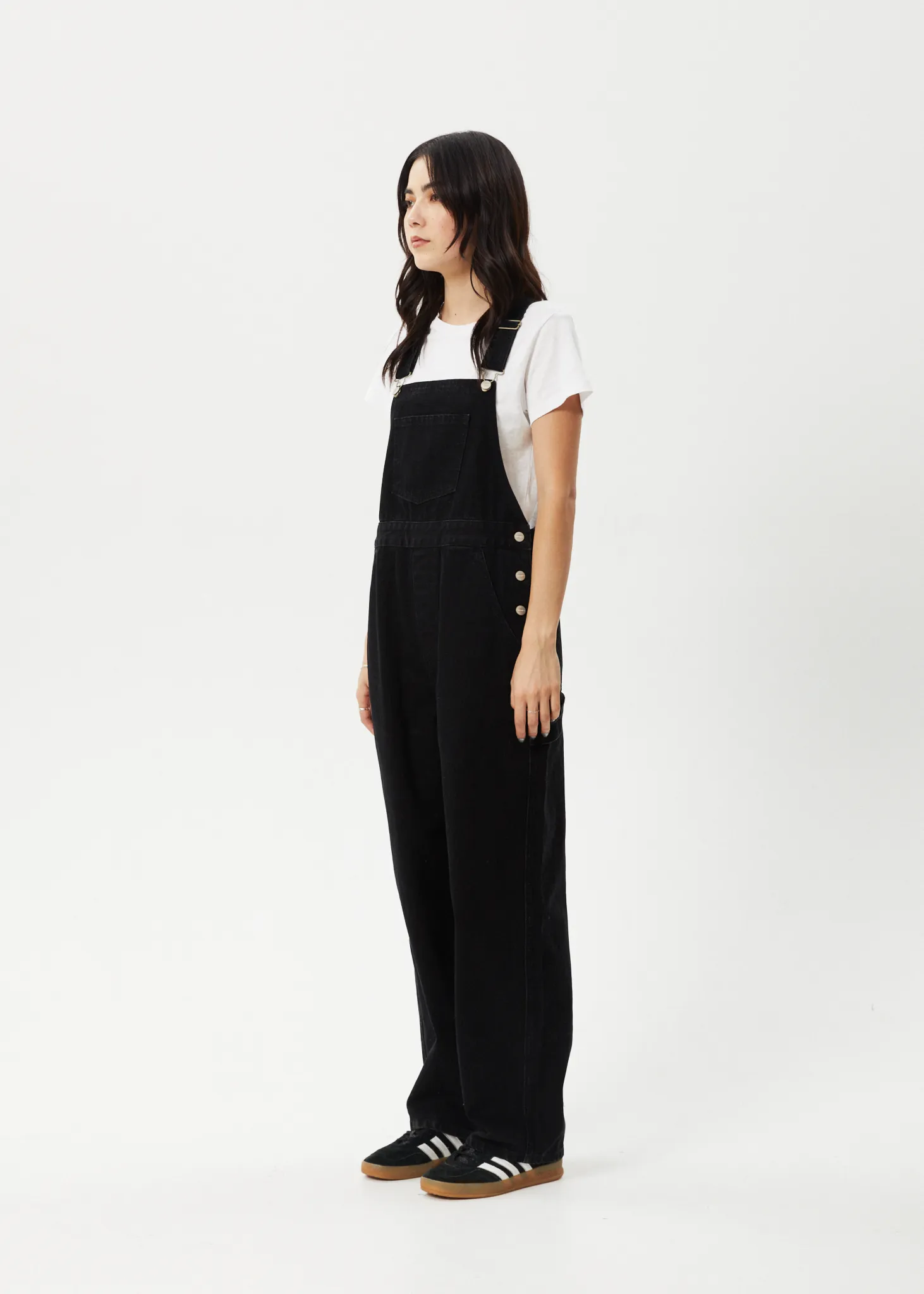 AFENDS Womens Louis - Denim Oversized Overall - Washed Black sold by Afends product image thumbnail 3