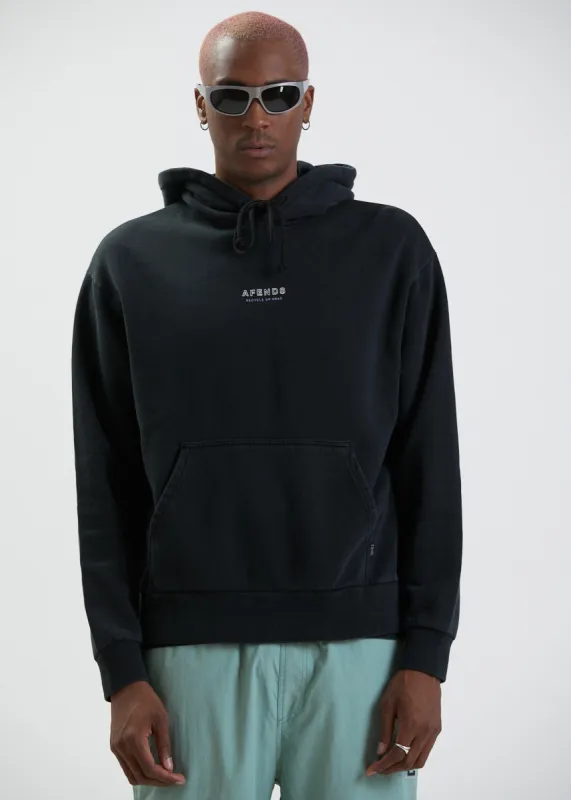 Afends Mens Misprint - Recycled Hoodie - Faded Black sold by Afends