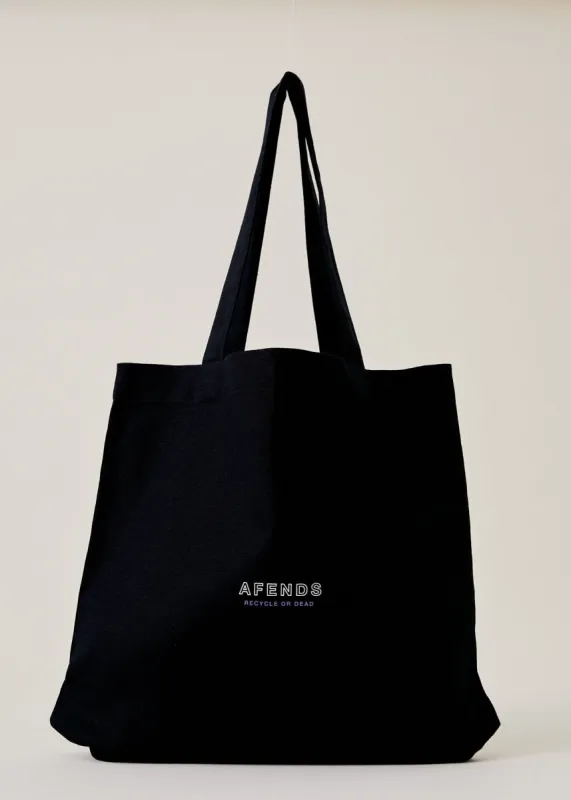 Afends Unisex Misprint - Recycled Tote Bag - Black sold by Afends