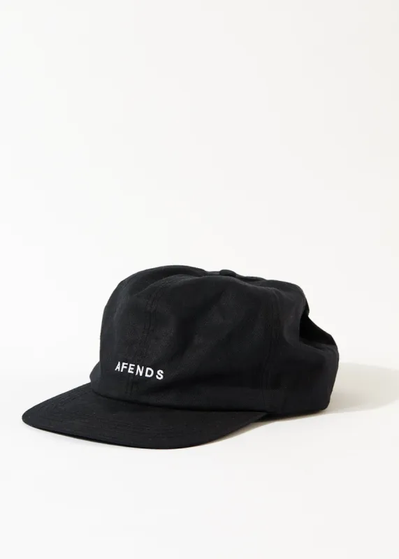 Afends Unisex Dodge - Hemp Panelled Cap - Black sold by Afends