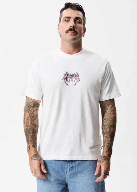 Afends Mens Walker - Hemp Retro T-Shirt - White sold by Afends