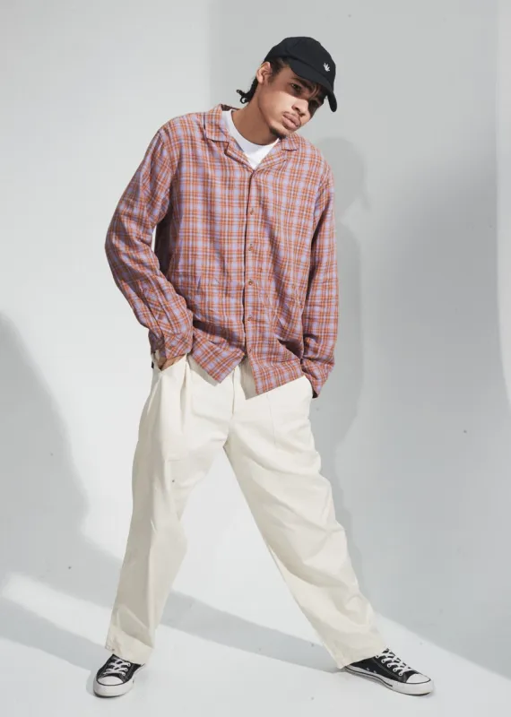 Afends Mens Chess Club - Hemp Relaxed Pants - Natural sold by Afends
