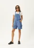 AFENDS Womens Lewi - Short Overalls - Worn Blue sold by Afends