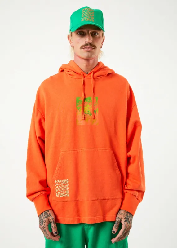 Afends Unisex Sleepy Hollow - Unisex Hemp Graphic Hoodie - Orange sold by Afends