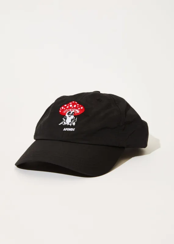 Afends Unisex Mushroom - Recycled Baseball Cap - Black sold by Afends