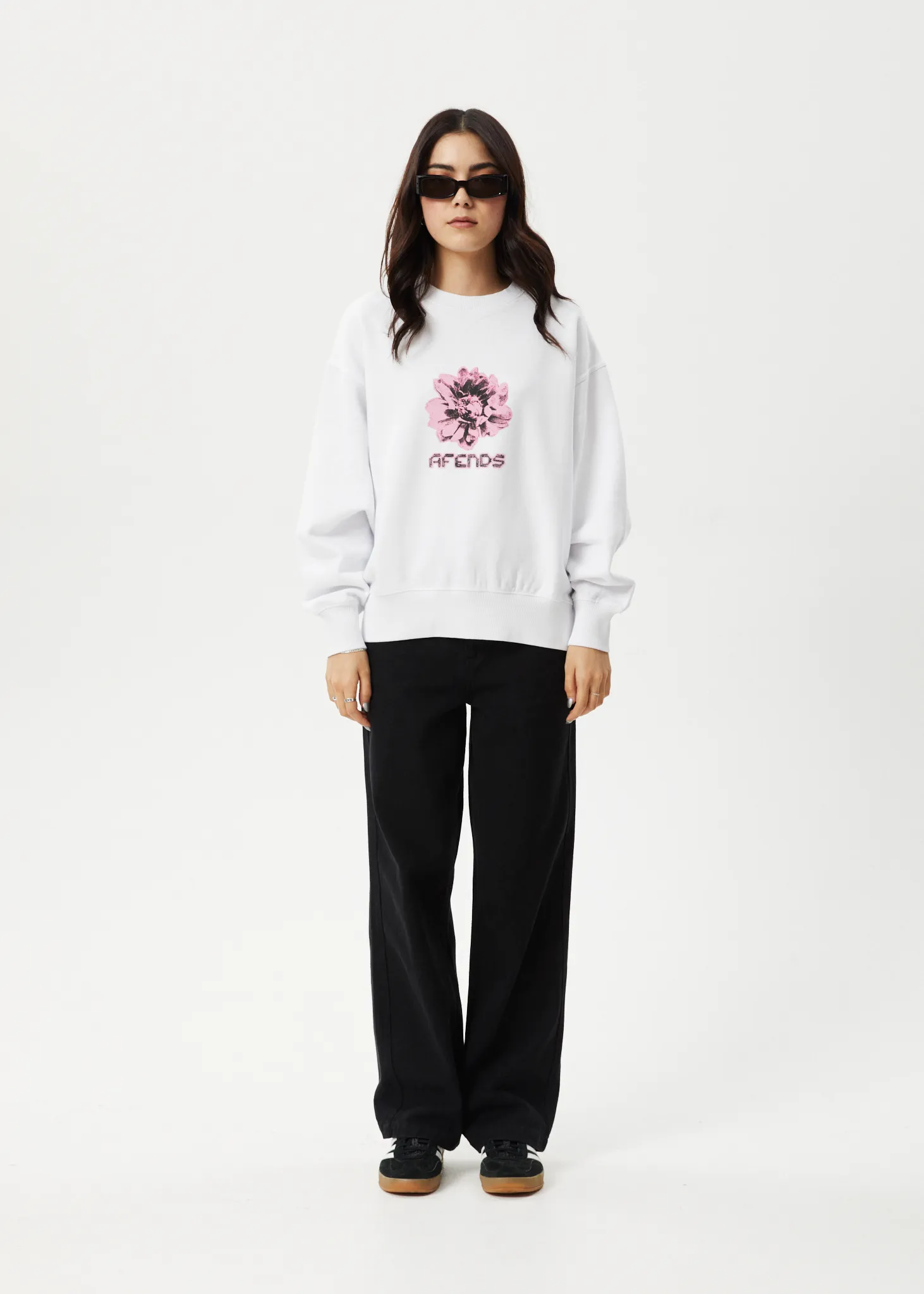 AFENDS Womens Bloom - Crew Neck Jumper - White sold by Afends product image thumbnail 3